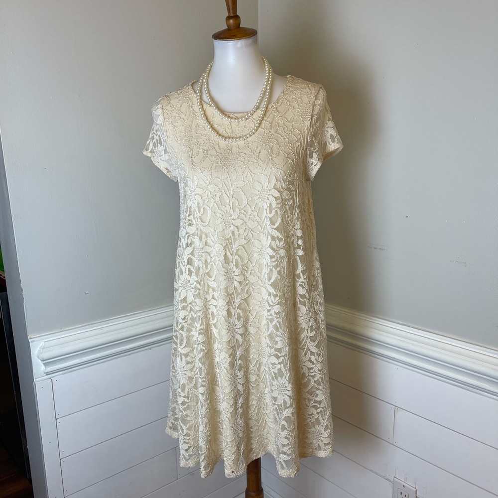 Altar’d State Floral Lace Dress S FREE SHIP